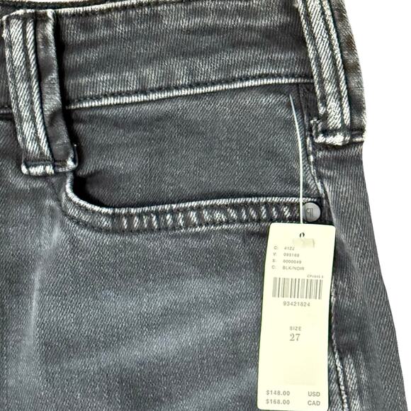 Pilcro Anthropologie Charcoal Gray High Rise Stretch Slim Crop Jeans Size 27 - Picture 7 of 12